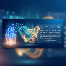 AI generated image for: Stem Cells in Clinical Trials for Pelvic Floor Disorders — Plain‑Language Summary and What It Means for Stem Cell Banking and Regenerative Medicine
