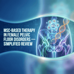 AI generated image for: MSC-based therapy in female pelvic floor disorders — simplified review