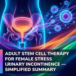 AI generated image for: Adult stem cell therapy for female stress urinary incontinence — simplified summary